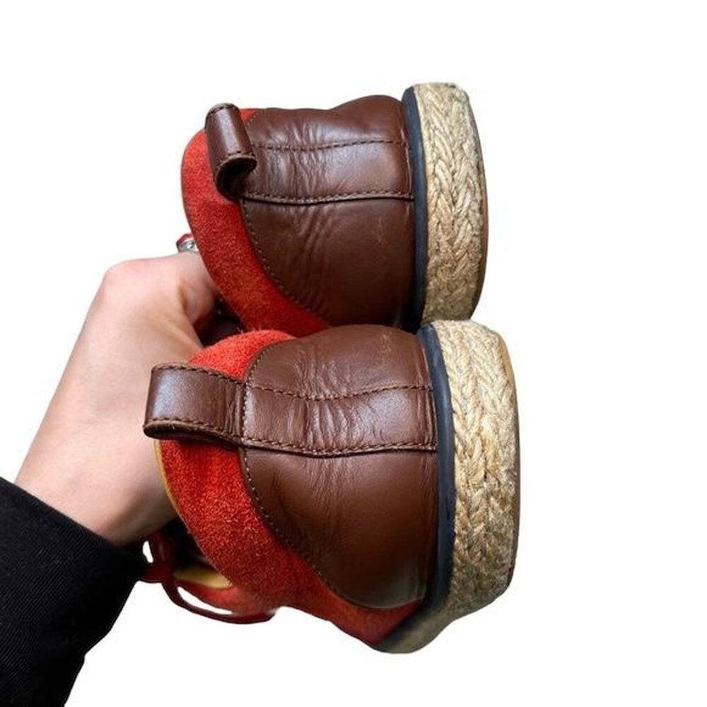 🔥 Louis Vuitton Red Canvas Espadrilles Sneakers Men’s SZ 6.5 - Picture 4 of 8